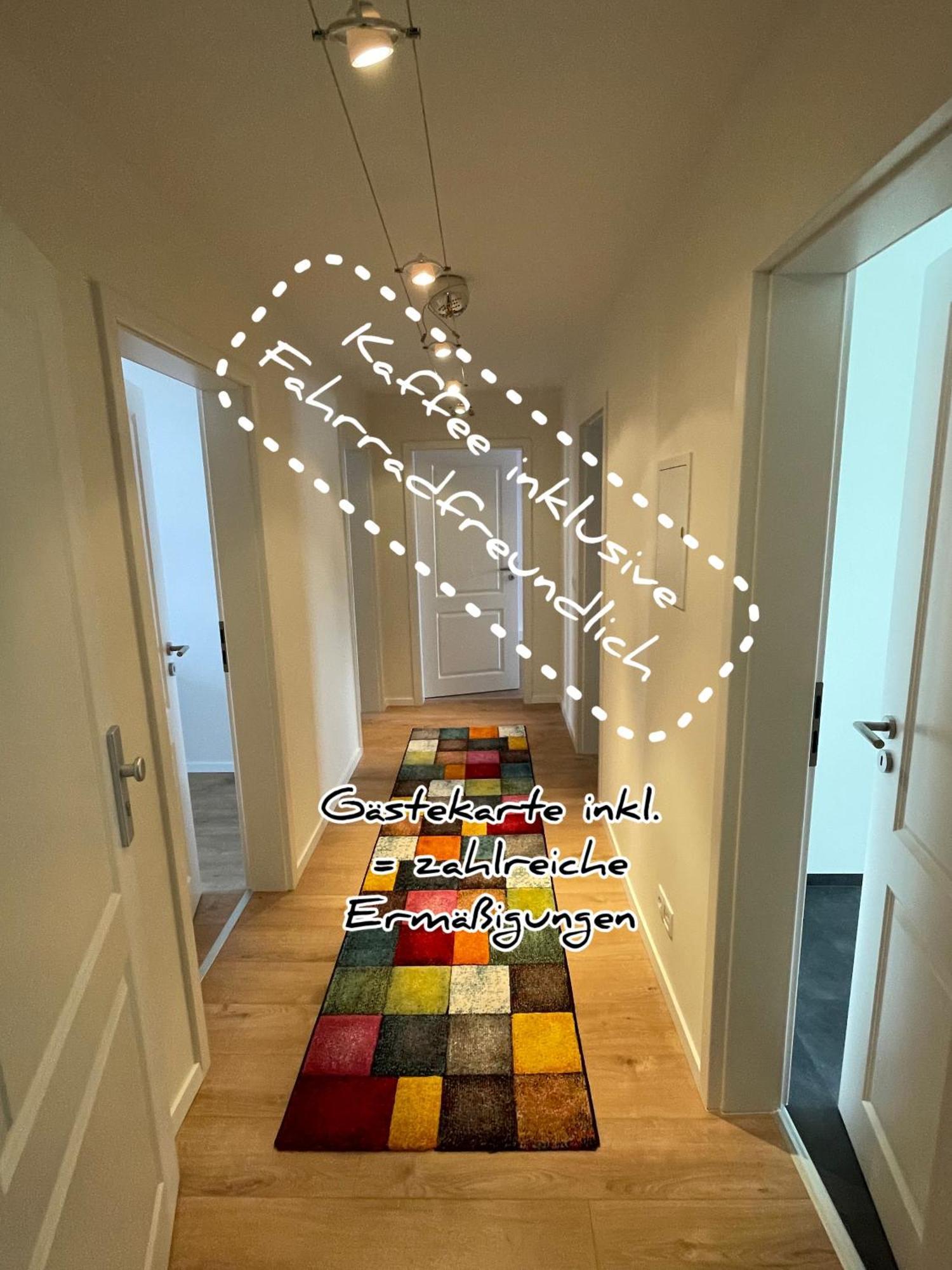 Schoene Neue 4 Zimmer Wohnung Mit Sued-Balkon Bis 8 Personen Наумбург Екстер'єр фото